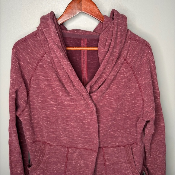 Lululemon Find Your Centre Wrap Hoodie - Heathered Marled Rust Berry - Picture 6 of 11